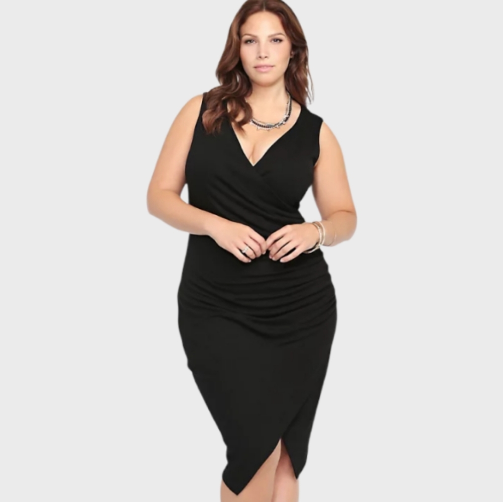 Elegant Black Wrap Dress